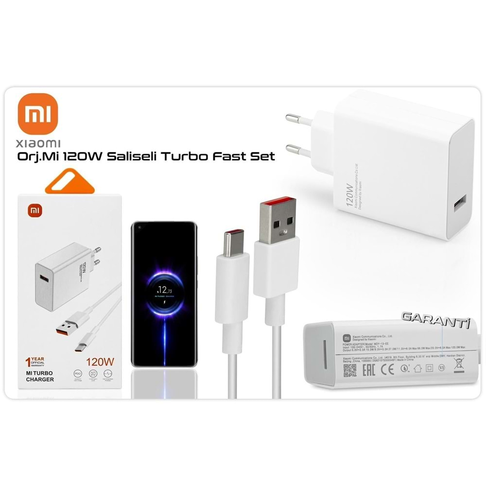 Xiaomi 120w Kutulu Yüksek kalite Saliseli Turbo Şarj Aleti