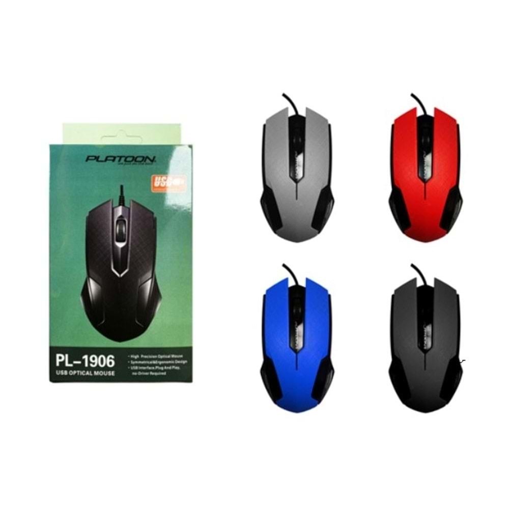 Platoon Usb Kablolu Optical Mouse