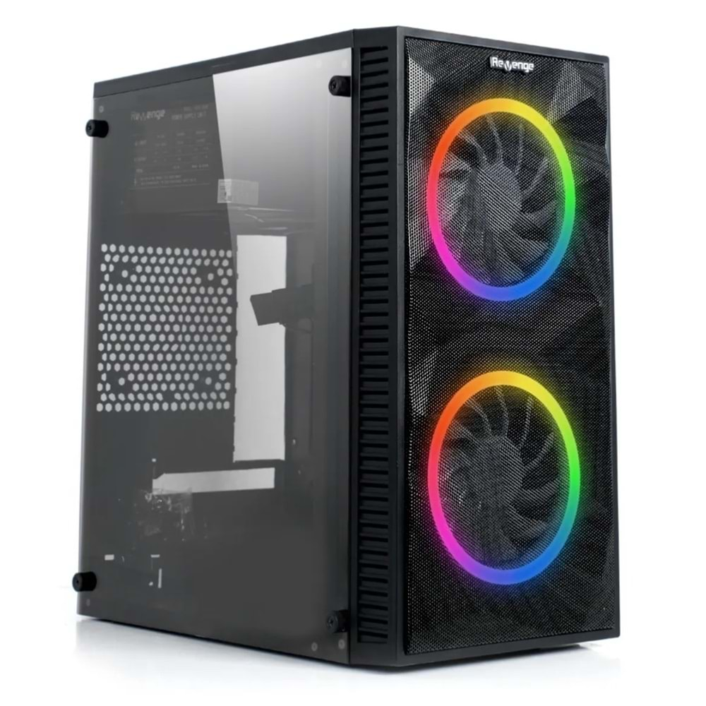 Magic Mikro Atx 2 Fanlı Rgb Mesh Panel Akrilik Gaming Oyuncu Kasası