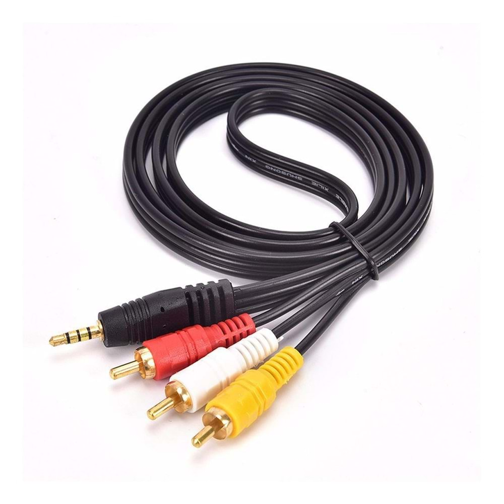 Novalink 3.5 mm Stereo To 3 Rca Dişi Tos Çevirici Dönüştürücü Ses Kablosu