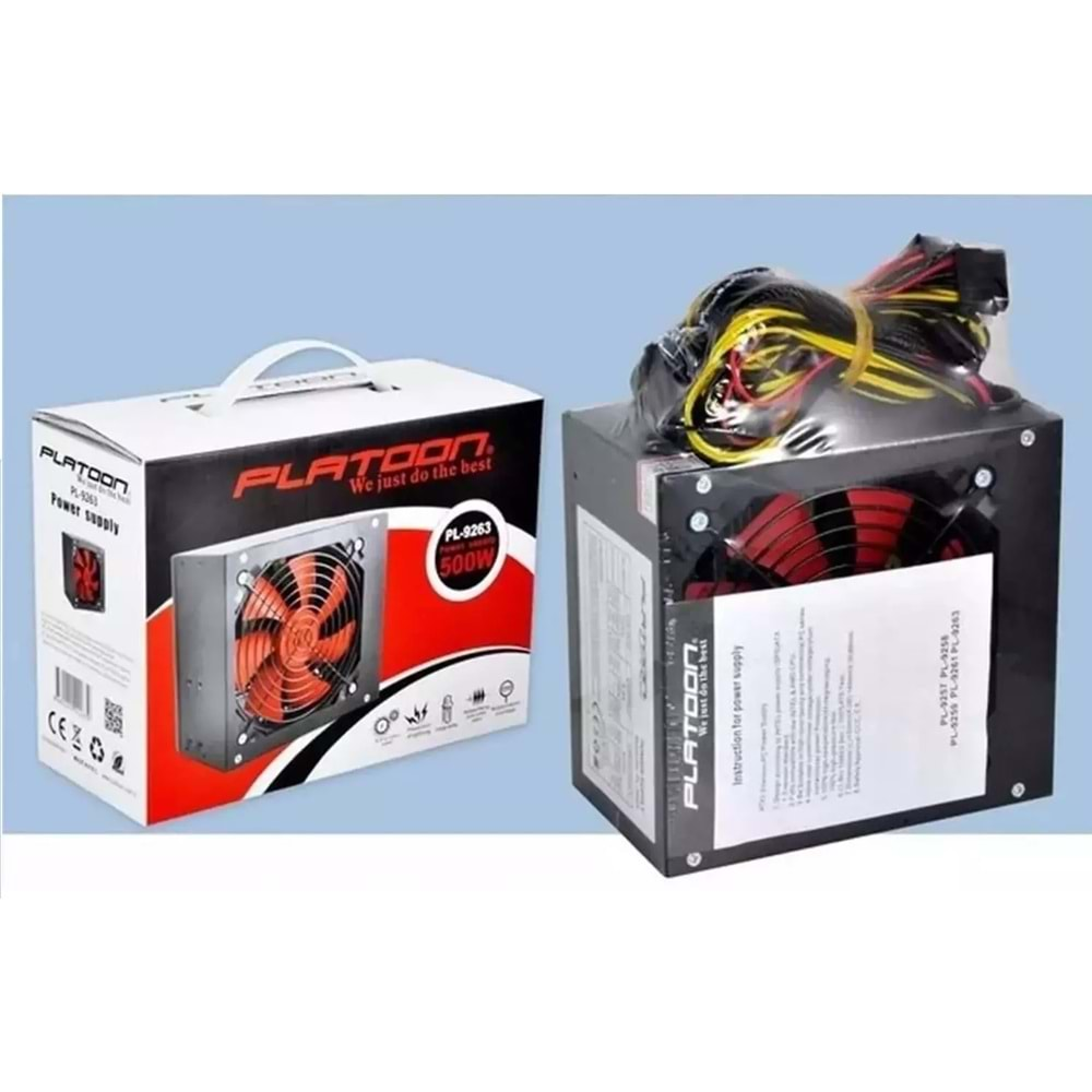 Platoon 500w 12cm Fanlı Kutulu Güç Kaynağı Power Supply