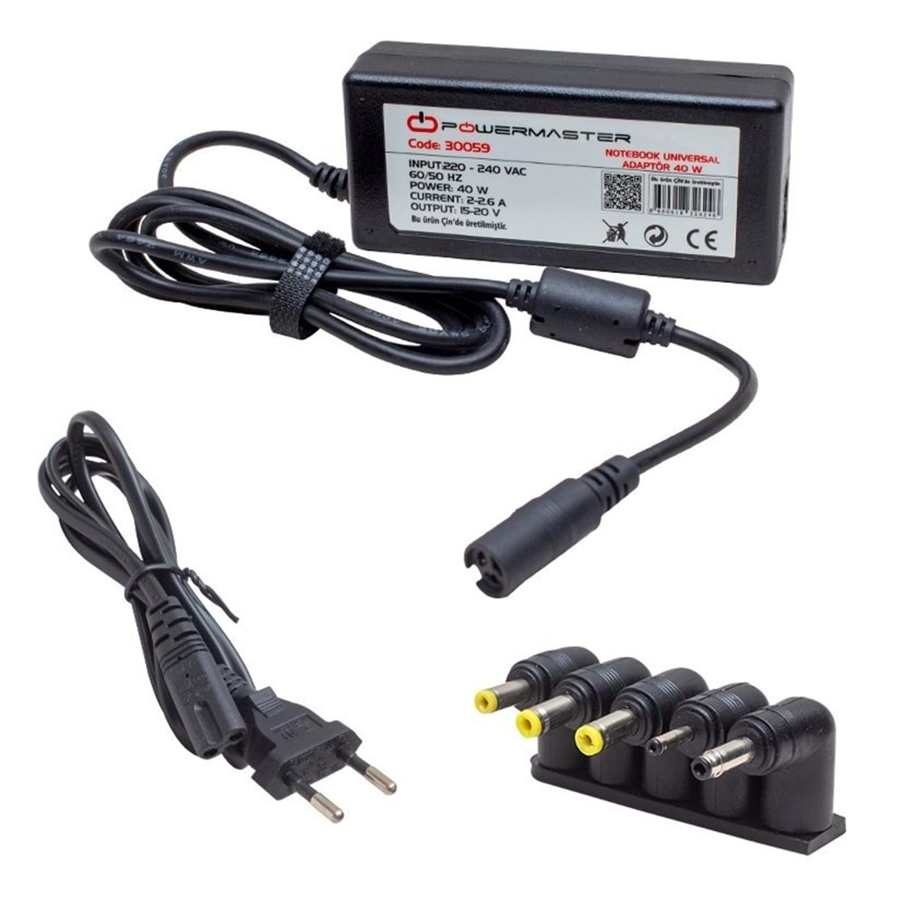 15 Volt - 20 Volt Arası 40 Watt Universal Notebook Adaptör