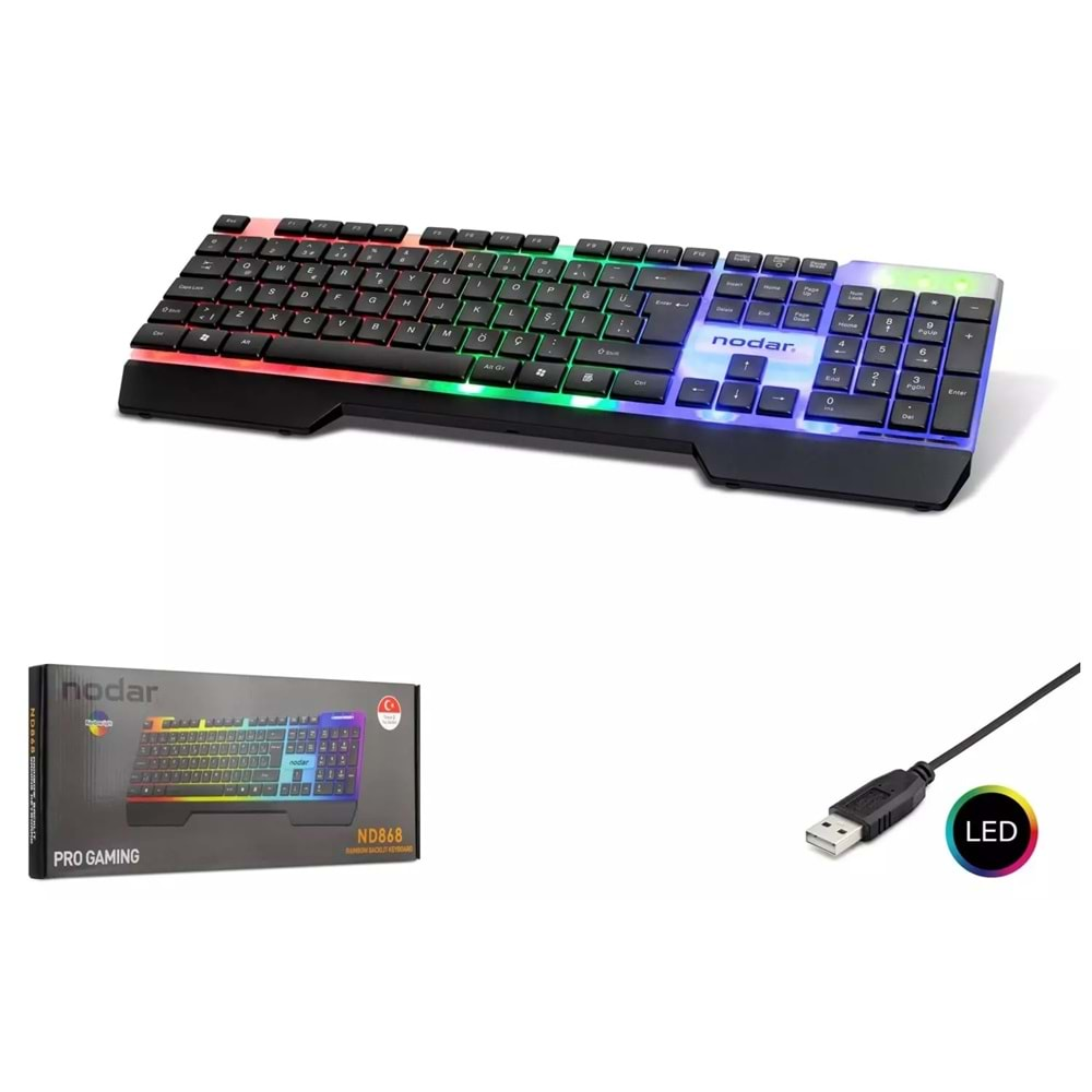 Hadron HD868 Işıklı Oyuncu Gaming Slim Kablolu Klavye