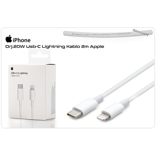 Apple İphone 20w PD 2 mt. Typce To Lightning Kablo