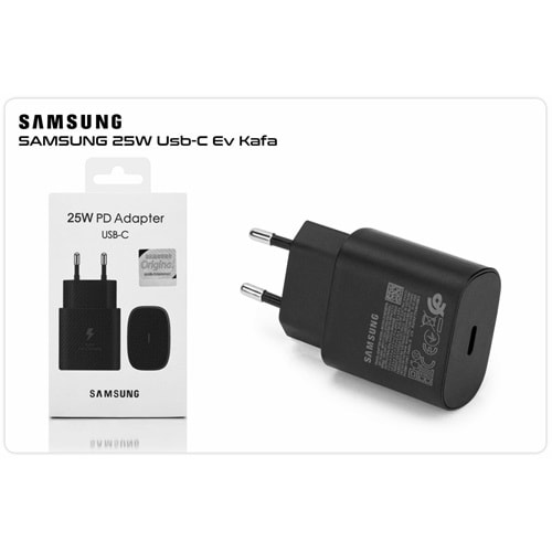 Samsung 25w Usb-c Siyah Şarj Başlığı