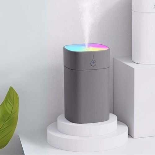 H2O Humidifier 400ML Ultrasonik Hava Nemlendirici Buhar Makinesi ve Aroma Difüzörü