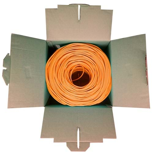 Alfanet 23Awg Cat6 305mt. Turuncu Renk Ethernet Network İp Kamera Kablosu