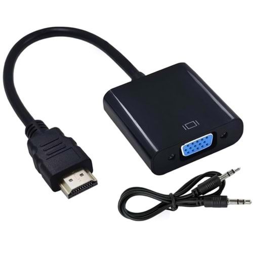 Novalink Hdmi To Vga Ses Destekli Monitör Dönüştürücü Kablo Çevirici Adaptör